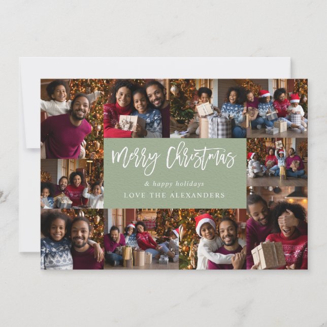Feliz Natal 10 Foto Múltipla - P Verde (Frente)