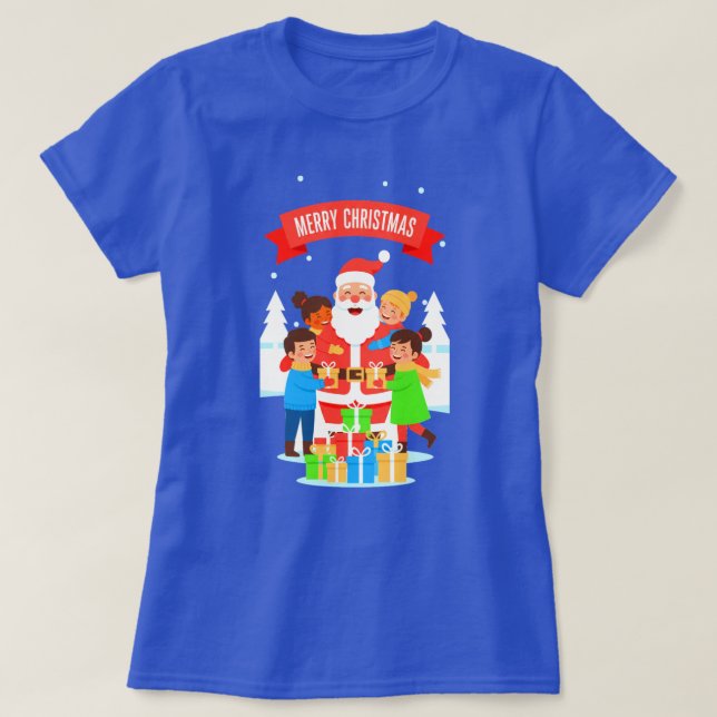 FELIZ NATAL 2525 CAMISA BÁSICA FEMININA (Frente do Design)