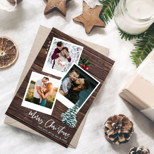 Feliz Natal 3 Cartão Instantâneo de Foto