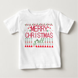 "Feliz Natal a Todos" Baby Tee de Suéter Feio