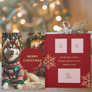 Feliz Natal Acrescentar Até 7 Fotografias Cartão D