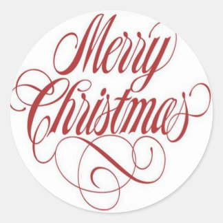 Feliz Natal! Adesivo redondo grande personalizado