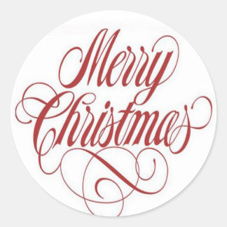 Feliz Natal! Adesivo redondo personalizado