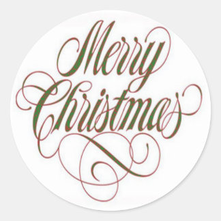 Feliz Natal! Adesivo redondo personalizado pequeno