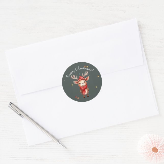 FELIZ NATAL ADESIVO RETRÔ RENDA (Envelope)