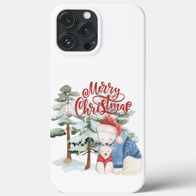 Feliz Natal Adorável Design de Férias (Verso)