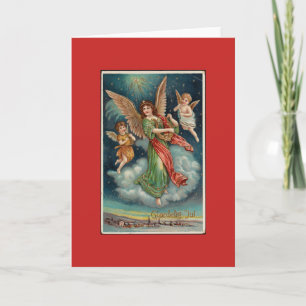 FELIZ NATAL ANJO DE NATAL Cartão em Branco