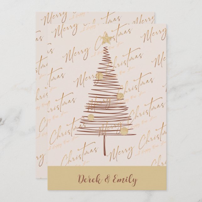 Feliz Natal Ano Novo Férias da Árvore de Natal (Frente/Verso)