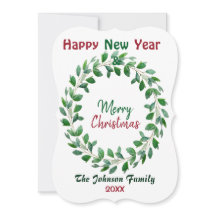 Feliz Natal Aquarela Novo Ano Terra Verde