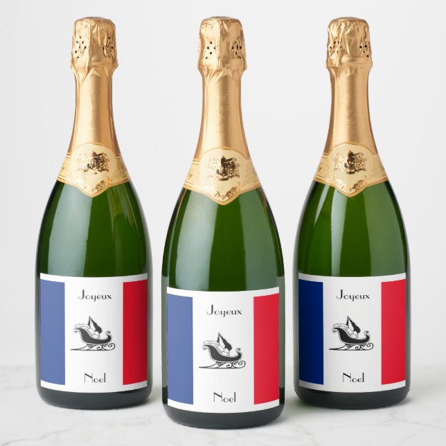 Feliz Natal Bandeira Francesa Natal França (Garrafas)