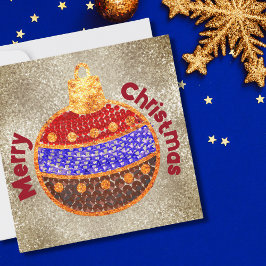 Feliz Natal - Bauble brilhante com sequências