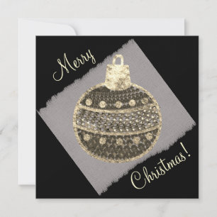 Feliz Natal - Bauble brilhante com sequências sepi