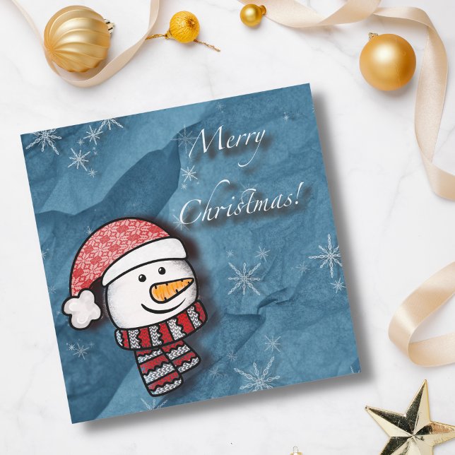 Feliz Natal, boneco de neve com roupas de tricô (Criador carregado)