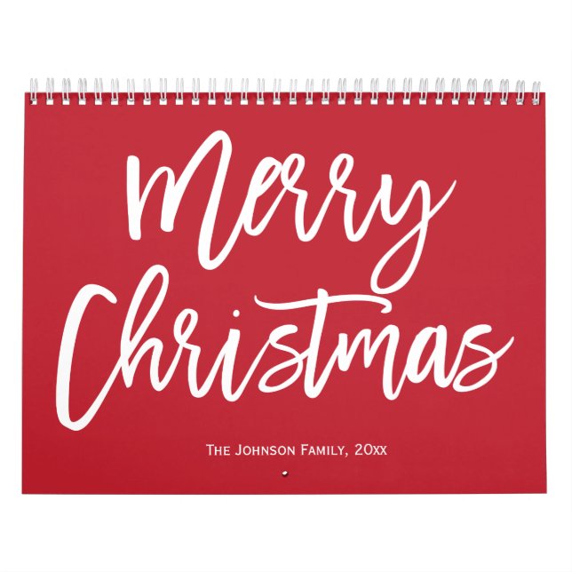 Feliz Natal Calendário Vermelho Simples (Capa)