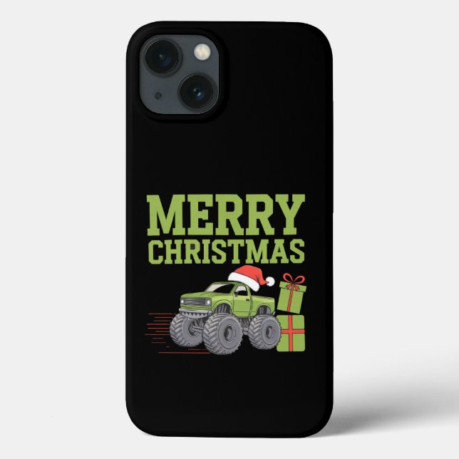 Feliz Natal Caminhão Monstro Meninos Crianças  (Verso)