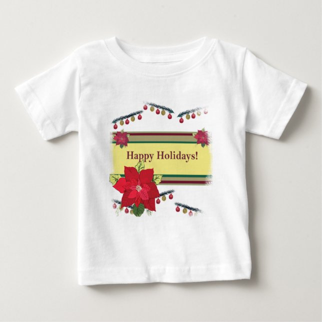 Feliz Natal Camisa De Bebê (Frente)