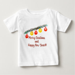 Feliz Natal, Camisa de Bebê de Ano Novo