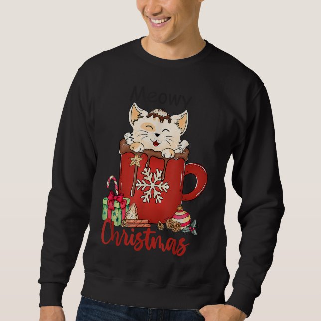 Feliz Natal Camisa Gato Amadurece Xmas Tee Kit (Frente)