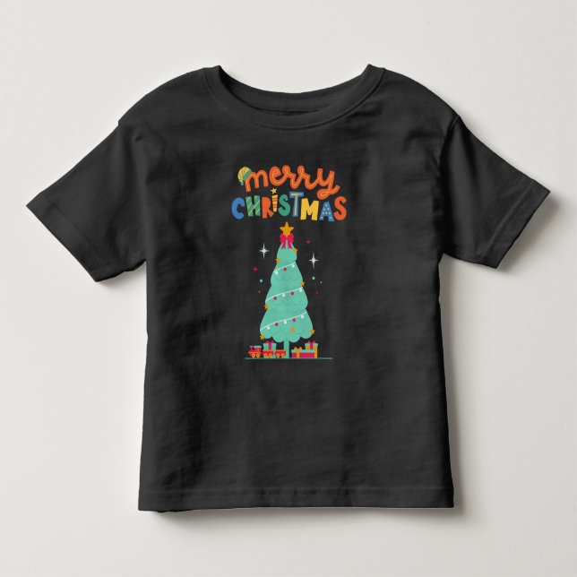 FELIZ NATAL - Camiseta de árvore de Natal (Frente)