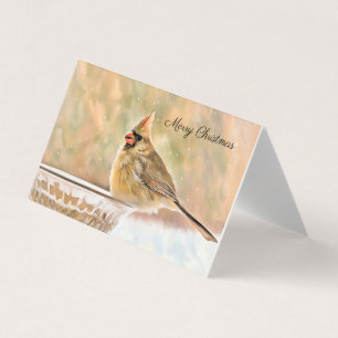 Feliz Natal - Cardeal feminino