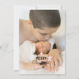 Feliz Natal - Cartão com fotos de Biscoito Ginger