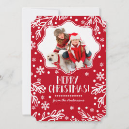 Feliz Natal. Cartão com fotos Plana de Natal Perso