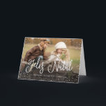 Feliz | natal Cartão de Natal<br><div class="desc">Design de neve do fotografia e de COM de Cartão de Natal</div>