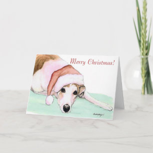 Feliz Natal! Cartão de Natal de Arte Greyhound
