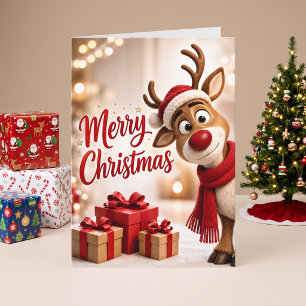 Feliz Natal Cartão de Natal de Renas Cerimonial En