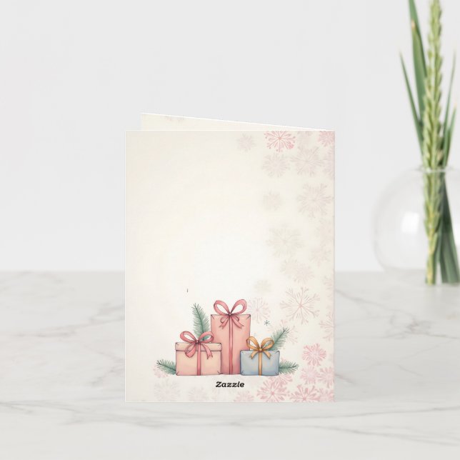 Feliz Natal! Cartão de Natal. Doces de Natal (Verso)