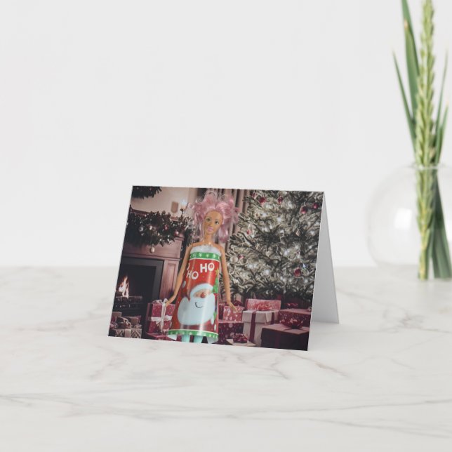 Feliz Natal. Cartão de Natal em Branco (Frente)
