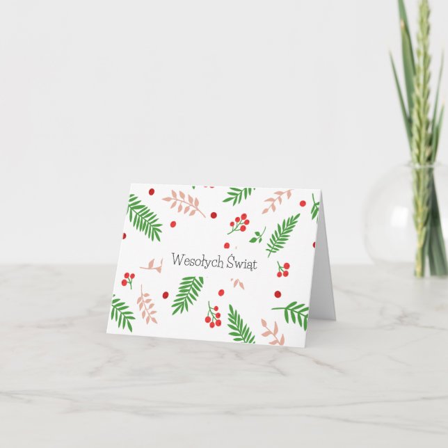 Feliz Natal, Cartão de Natal Polonês (Frente)