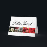 Feliz natal, cartão de Natal português<br><div class="desc">Feliz natal, - Feliz Natal no português Surpreenda seus mais próximo e mais caro, seus amigos, colegas de trabalho, vizinhos ou mesmo seu chefe com um cartão especial em sua própria língua ou em sua (?a) língua. Muito design diferente disponível: de um cartão moderno da fotografia da colagem, uns ornamento...</div>