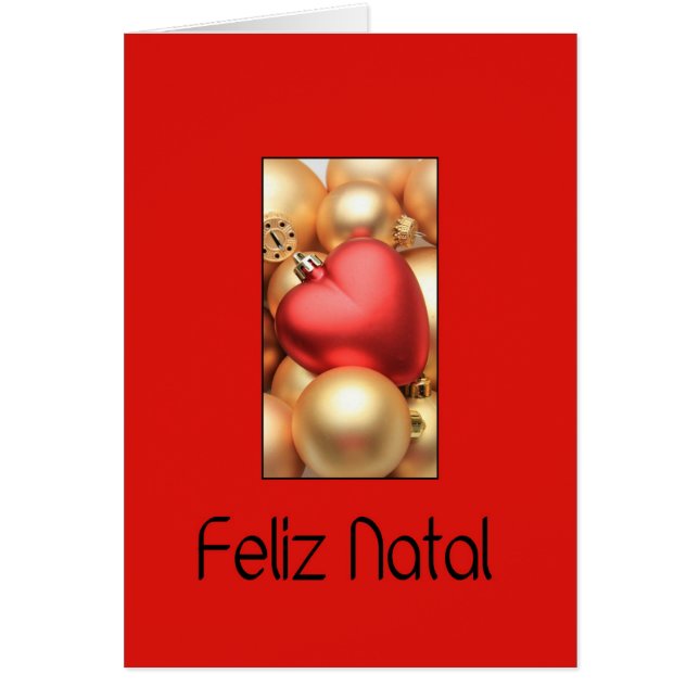 Feliz Natal - Cartão de Natal Português (Frente)