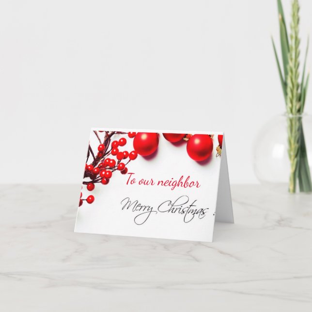 **FELIZ NATAL** CARTÃO DE "VIZINHO" (Frente)