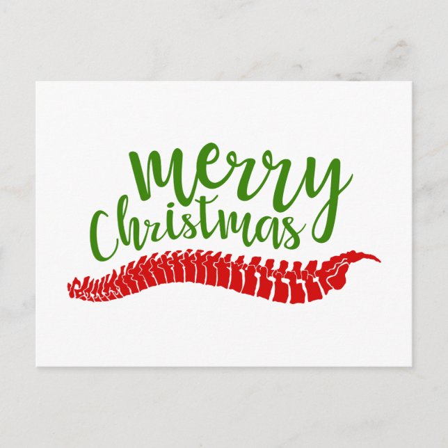 Feliz Natal | Cartão postal de Natal Chiroprático (Frente)