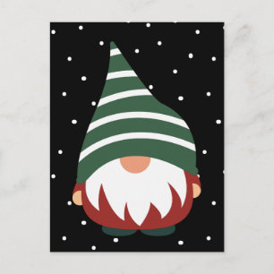 FELIZ NATAL Cartão Postal Gnome de Férias de Inv
