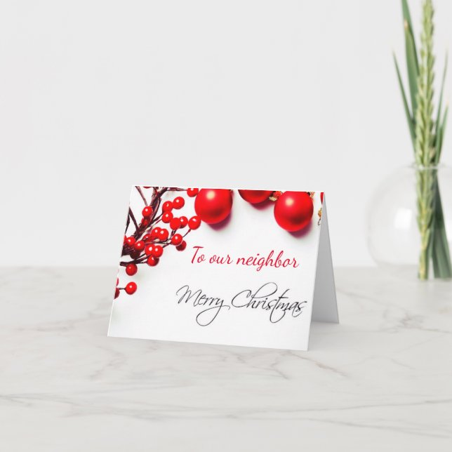 **FELIZ NATAL** CARTÃO "VIZINHO" (Frente)