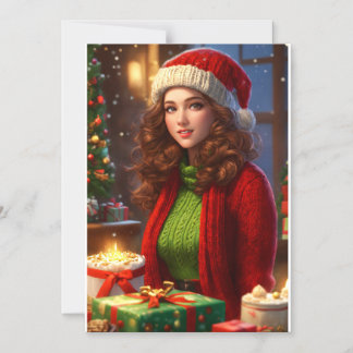 "Feliz Natal: Cartões de Convite Elegantes"
