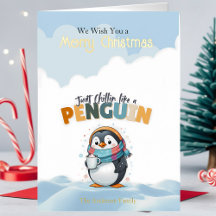 Feliz Natal Cartunista Chillin Como um Pinguim