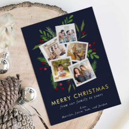 Feliz Natal Colagem Personalizada Holly Moderna