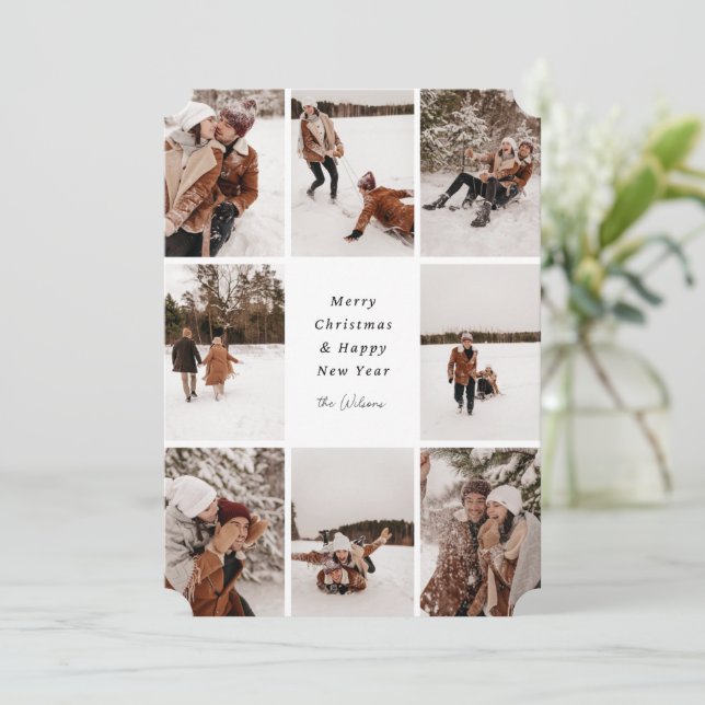 Feliz Natal com o Cartão de Férias da Família Wils (Em pé/Frente)