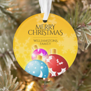 Feliz Natal com Ornamentos Festivos de Férias