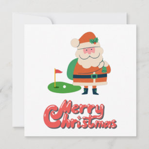 Feliz Natal com Papais noeis no campo de golfe