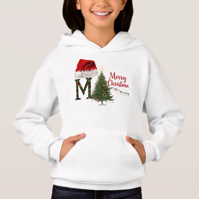 Feliz Natal Crianças Pullover Hoodie - Festivo (Frente)