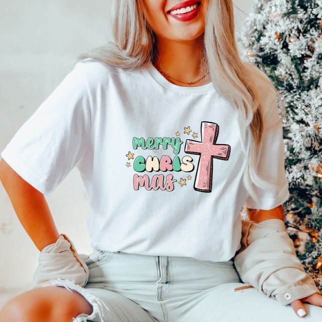 Feliz Natal Cross T-Shirt (Criador carregado)