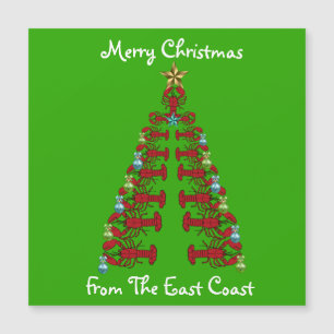 Feliz Natal da árvore de lagosta da Costa Leste 
