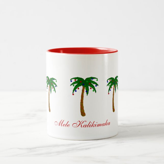Feliz Natal da caneca de café/Mele Kalikimaka (Centro)