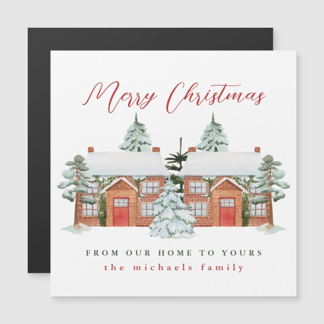 Feliz Natal da nossa casa para a sua magnética (Frente/Verso)