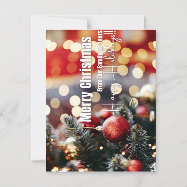 Feliz Natal Da Nossa Família Para A Sua (Frente)